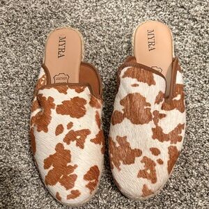 Myra Bag Cowhide Pattern Mules